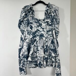 Selkie Boyle Top in Louie Toile (rare)